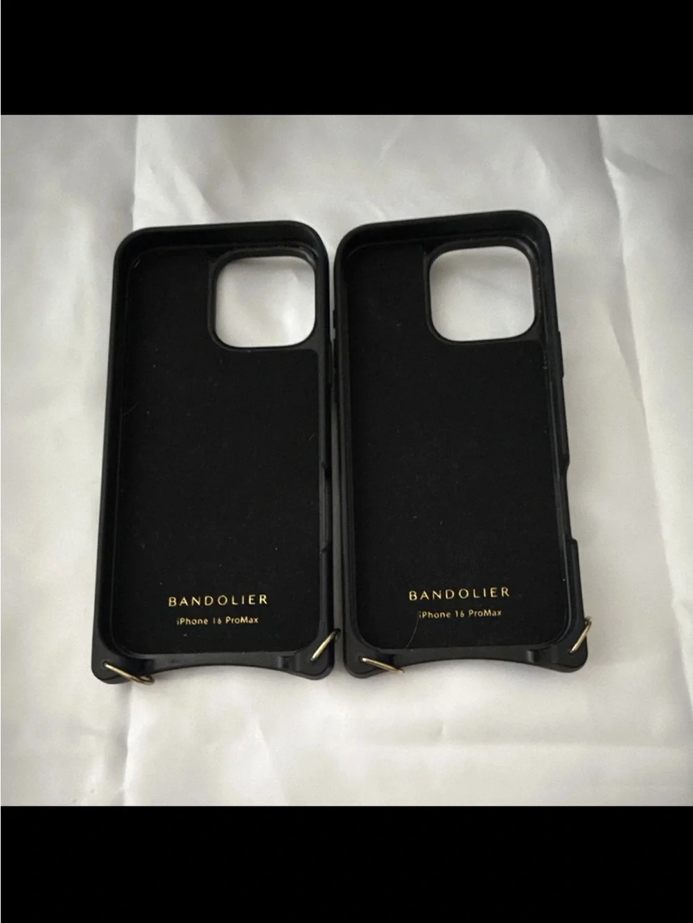 2 Bandolier Two-Tone Leather Phone Case in Tan & Black IPhone 16 Pro Max